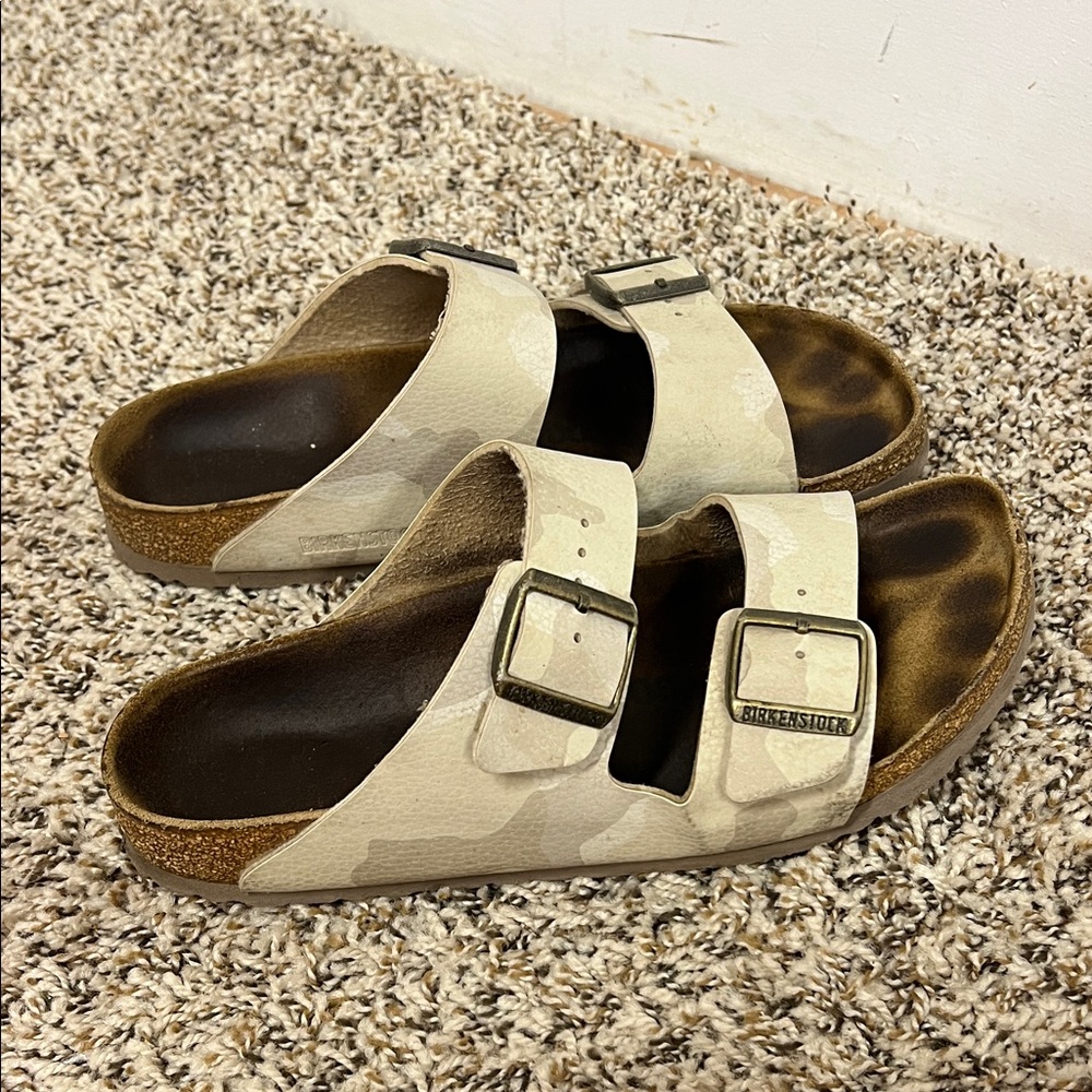 Birkenstock Cream Double Strap Sandals